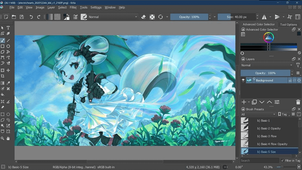 开源！免费专业数字绘画软件，支持多平台，内置多款笔刷，Krita-一坨资源网